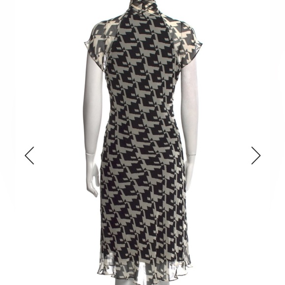 Diane Von Furstenberg silk lane houndstooth print dress - Picture 4 of 10